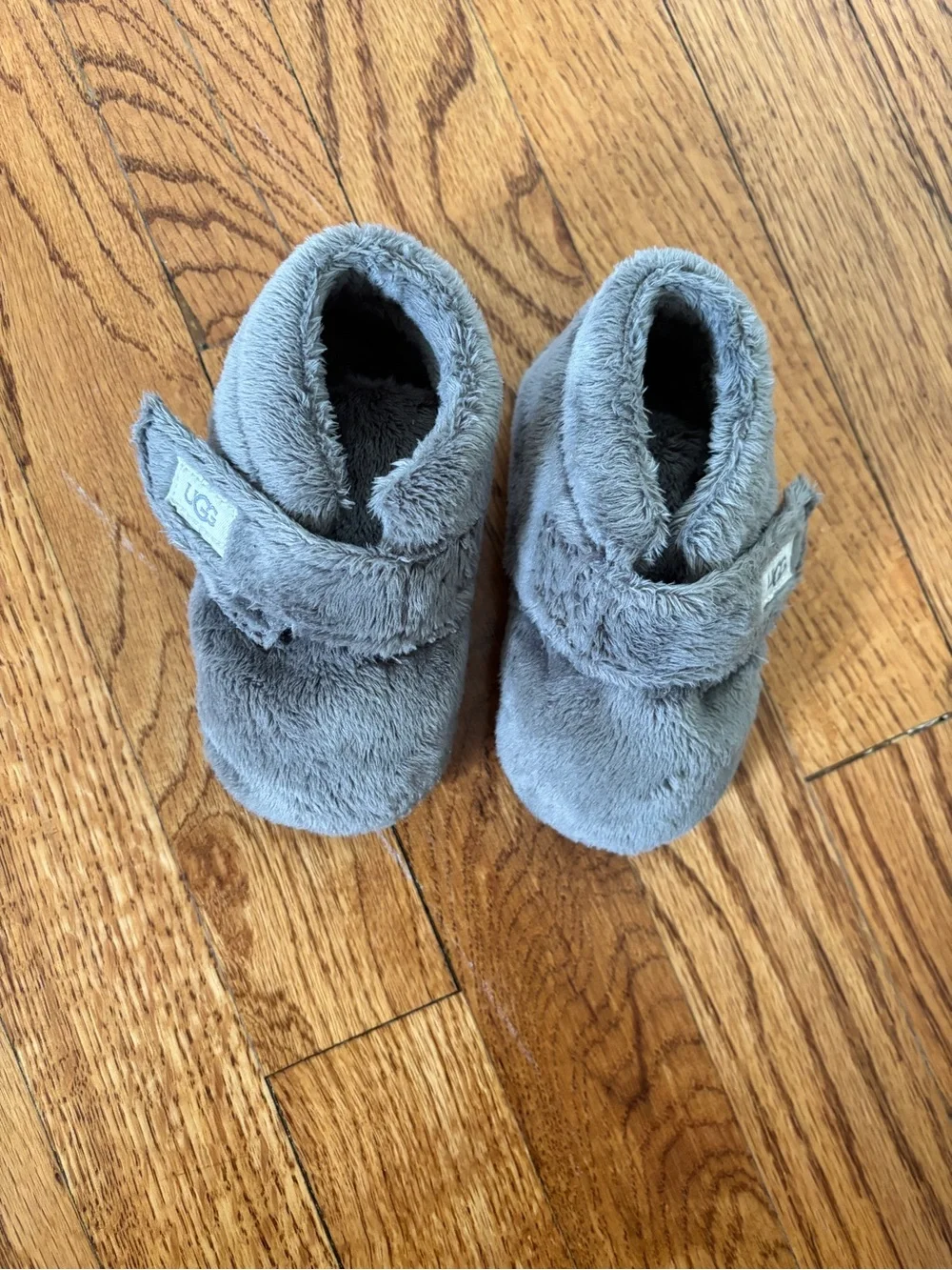 UGG Gray Plush Bixby Booties